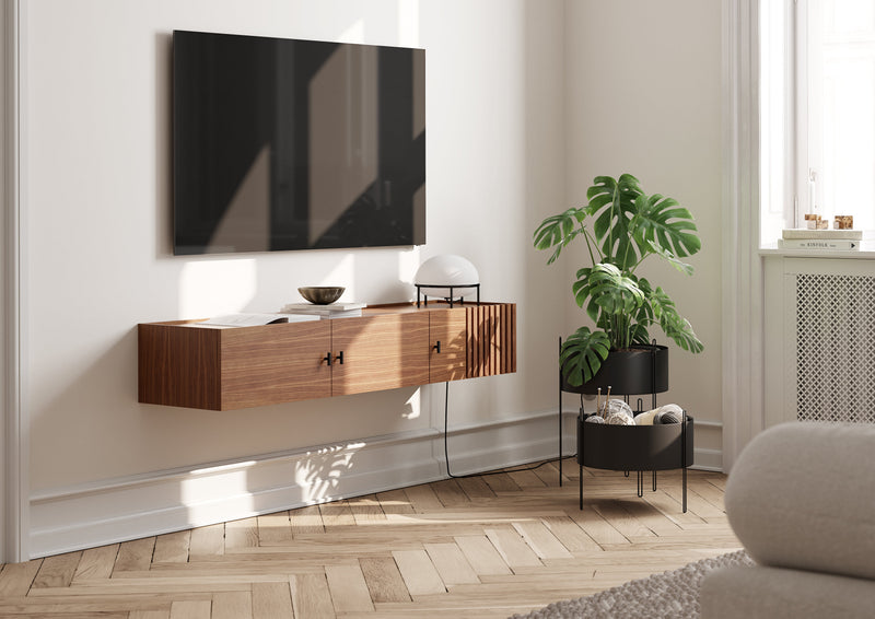 Pidestall planter (Medium) - Black
