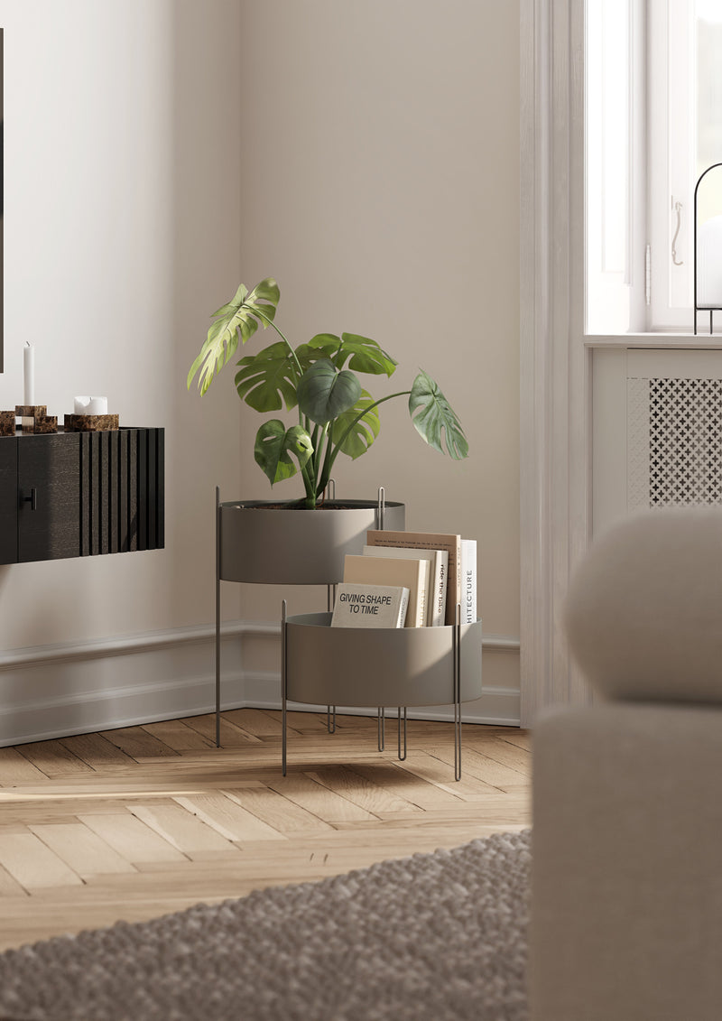 Pidestall planter (Medium) - Taupe