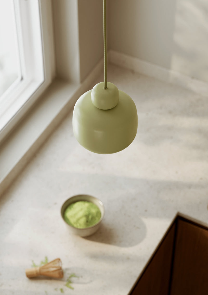 Stone pendellampe (Small) - Matcha green
