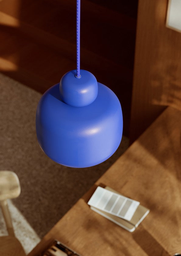 Stone pendellampe (Small) - Cobalt blue