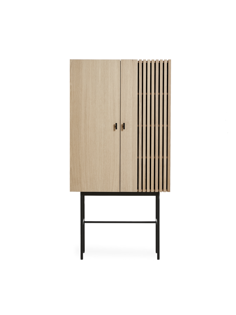 Array skap (80 cm) - hvitpigmentert eik