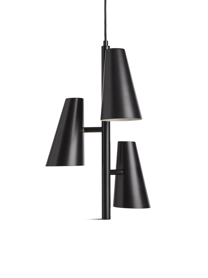 Cono pendellampe w/ 3 shades