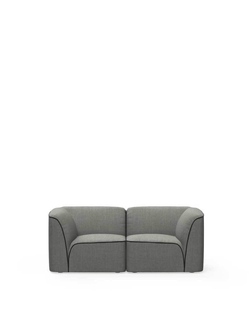 Flora 2-seater - Dark grey