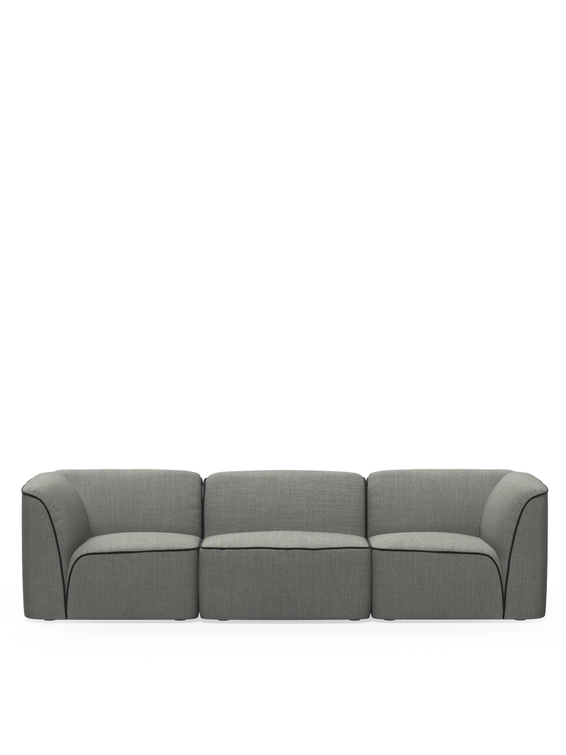 Flora 3-seater - Dark grey