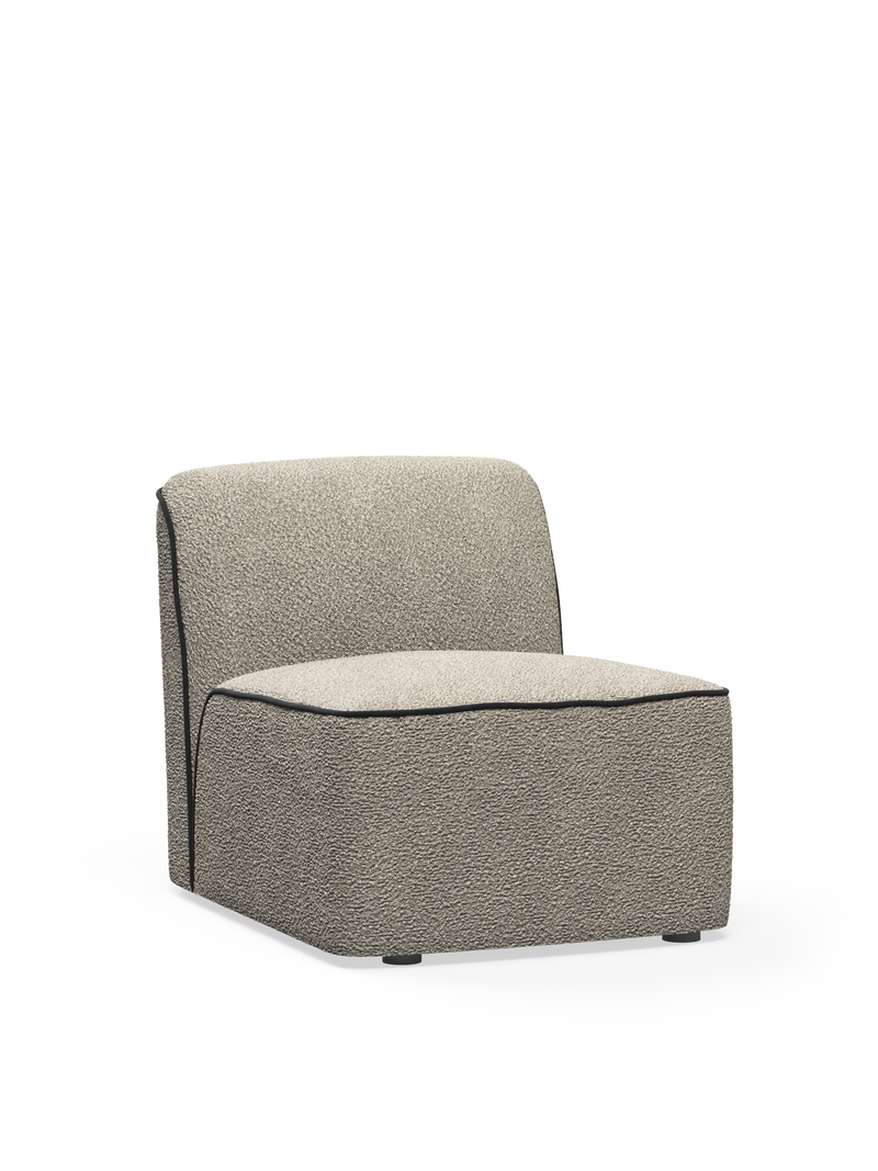 Flora middle module (66 cm) - Natural bouclé