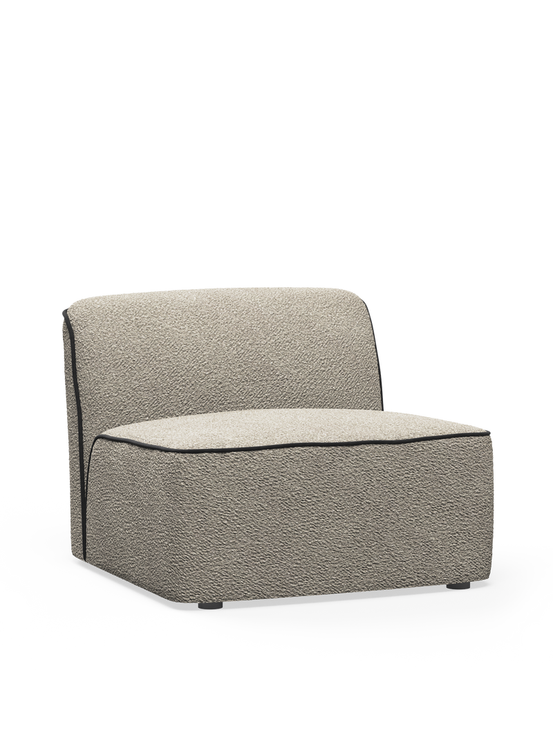 Flora middle module (90 cm) - Natural bouclé
