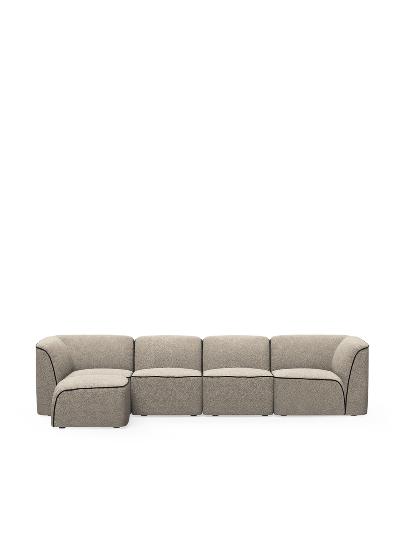 Flora sectional 1 - Natural bouclé