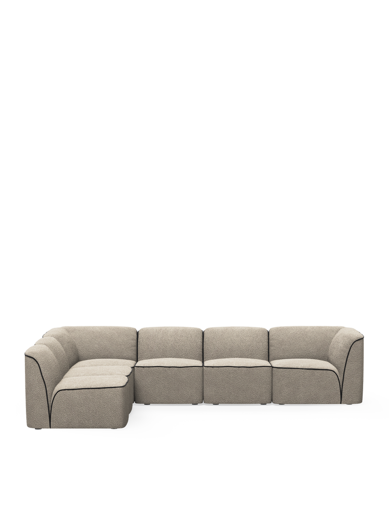 Flora sectional 2 - Natural bouclé