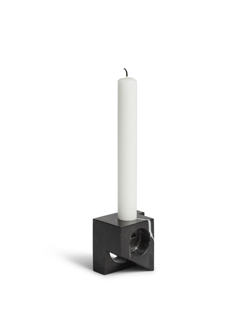 Jeu de dés 2 candle holder - Black