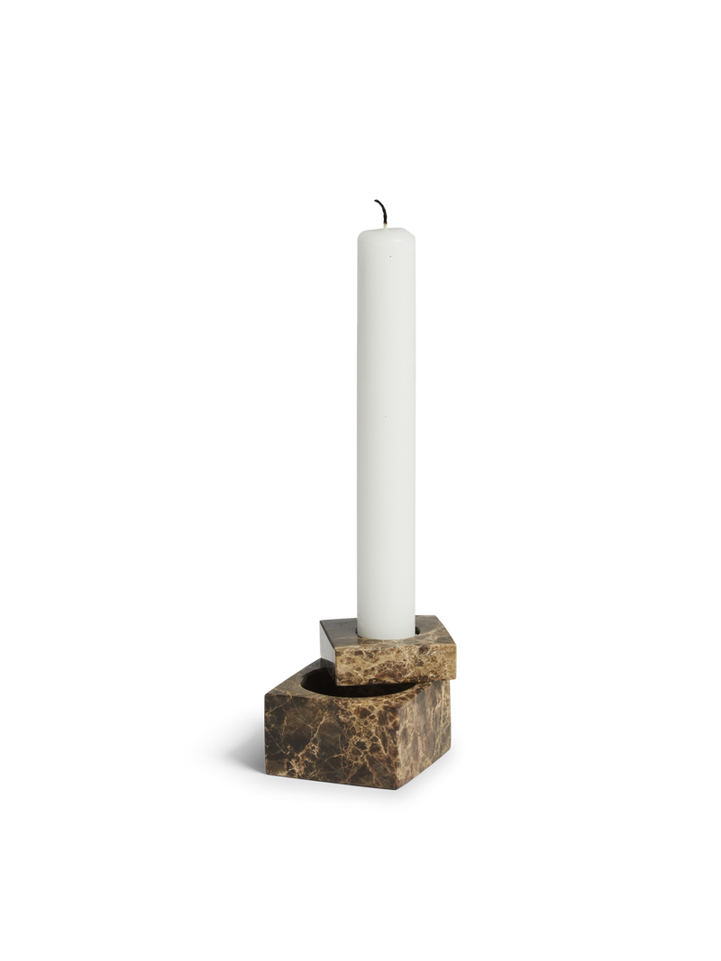 Jeu de dés 1 candle holder - Brown