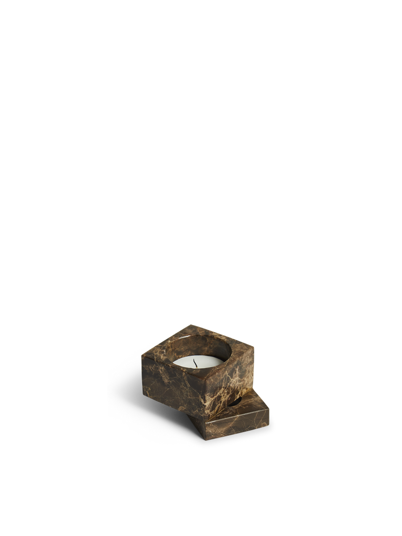 Jeu de dés 1 candle holder - Brown