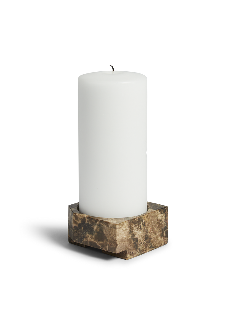 Jeu de dés 3 candle holder - Brown