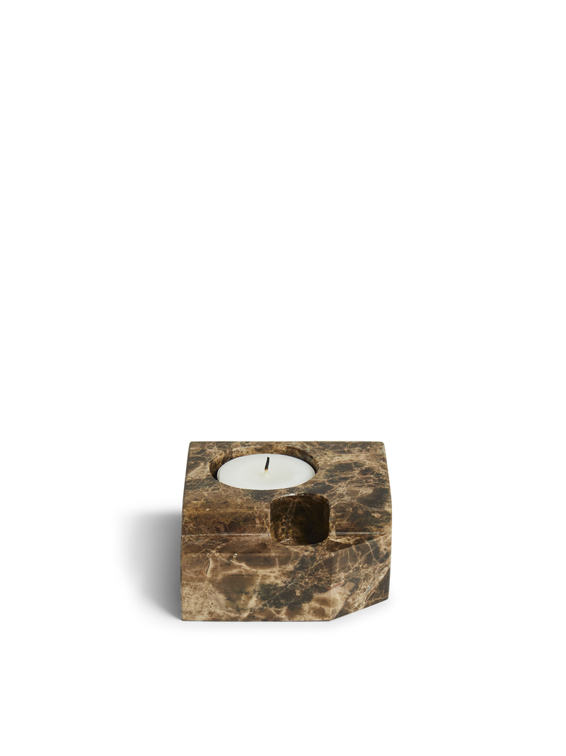 Jeu de dés 3 candle holder - Brown