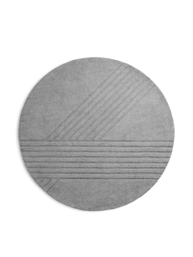 Kyoto teppe (Ø: 200 cm) - Grey