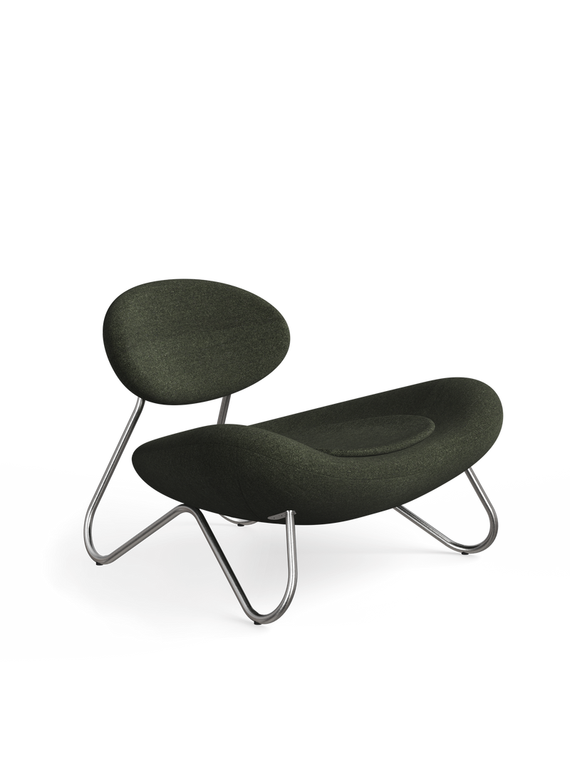 Meadow lounge chair - Pine/Brushed steel