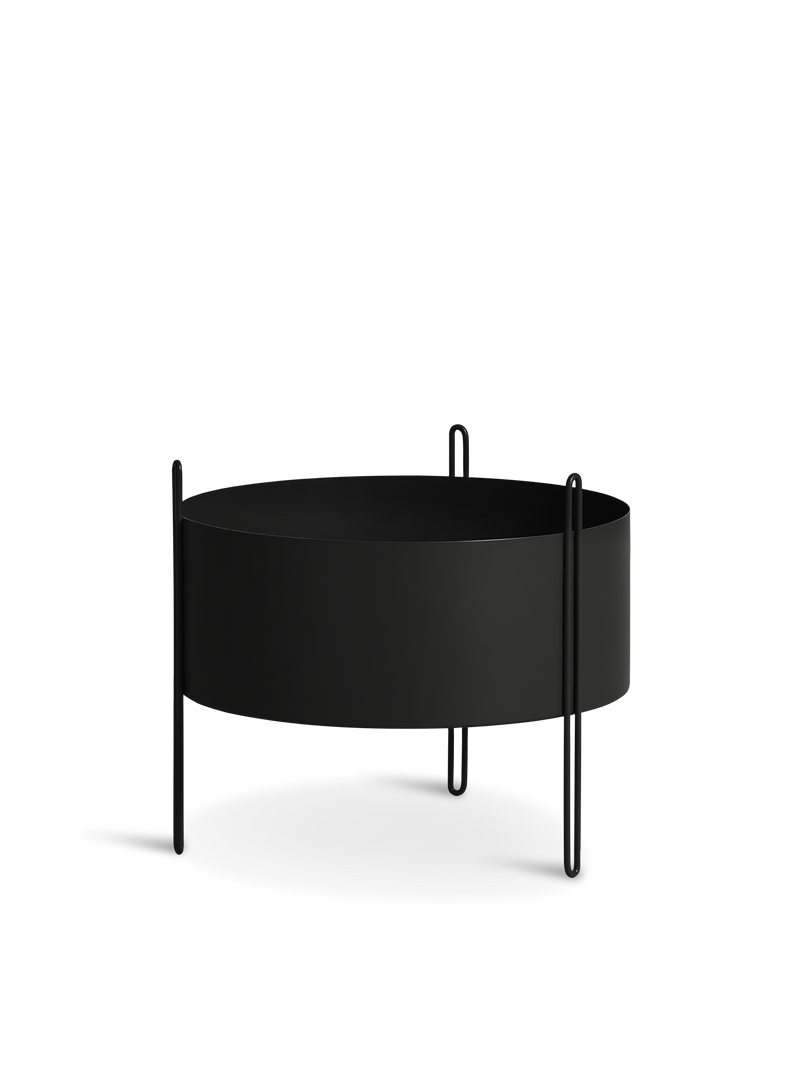 Pidestall planter (Medium) - Black