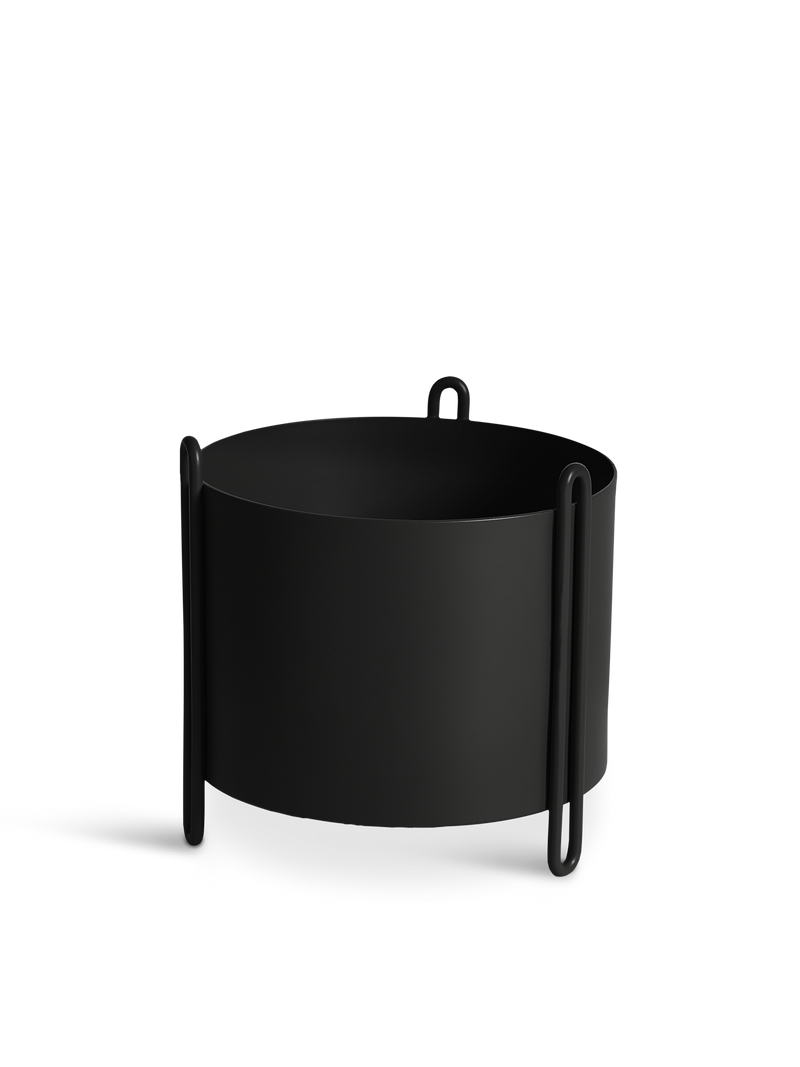 Pidestall planter (Small) - Black