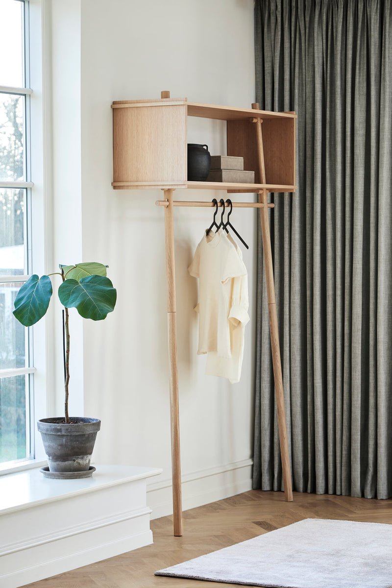 Töjbox wardrobe (Large) - hvitpigmentert eik