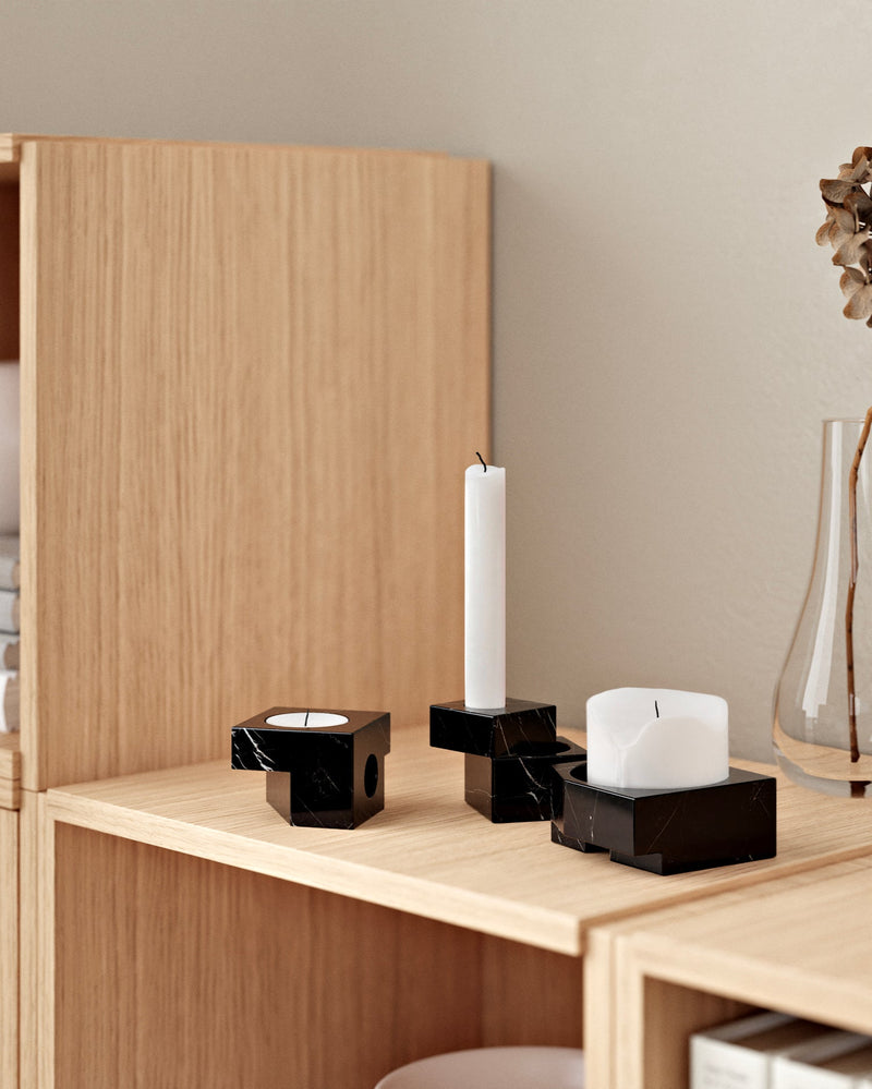 Jeu de dés 1 candle holder - Black