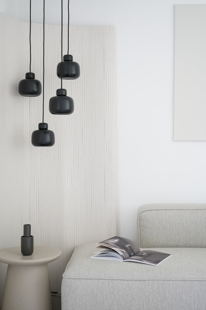 Stone pendellampe (Small) - Black