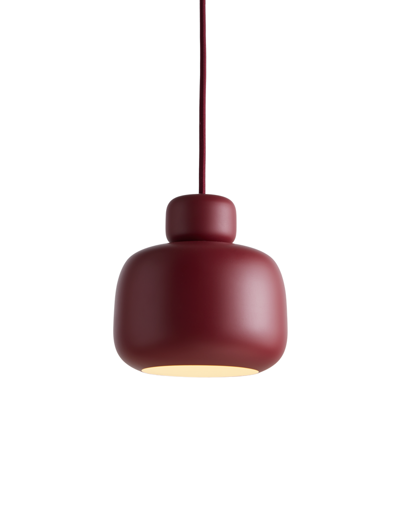 Stone pendellampe (Small) - Deep red