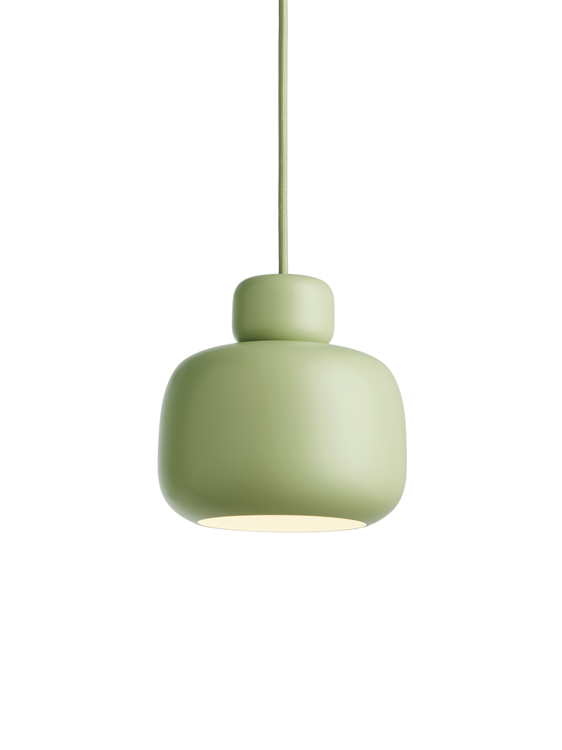 Stone pendellampe (Small) - Matcha green