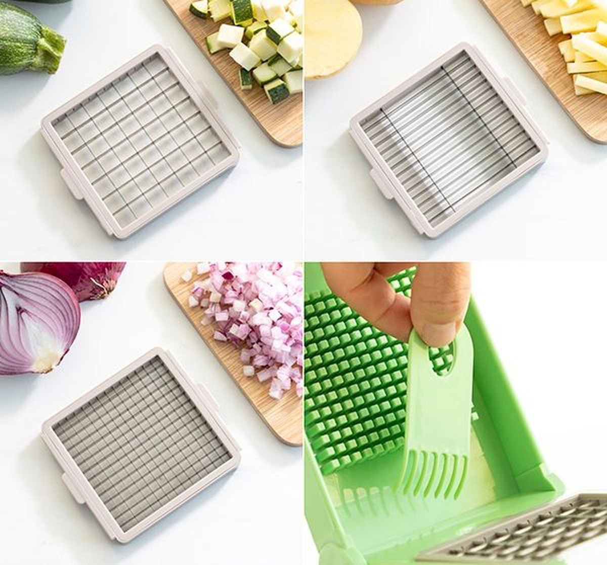 Grønnsaksskjærer, rivjern og mandolin 7 - i - 1 med tilbehør fra InnovaGoods - Fritidsshoppen.nogrønnsaksskjærerkjutkjøkken