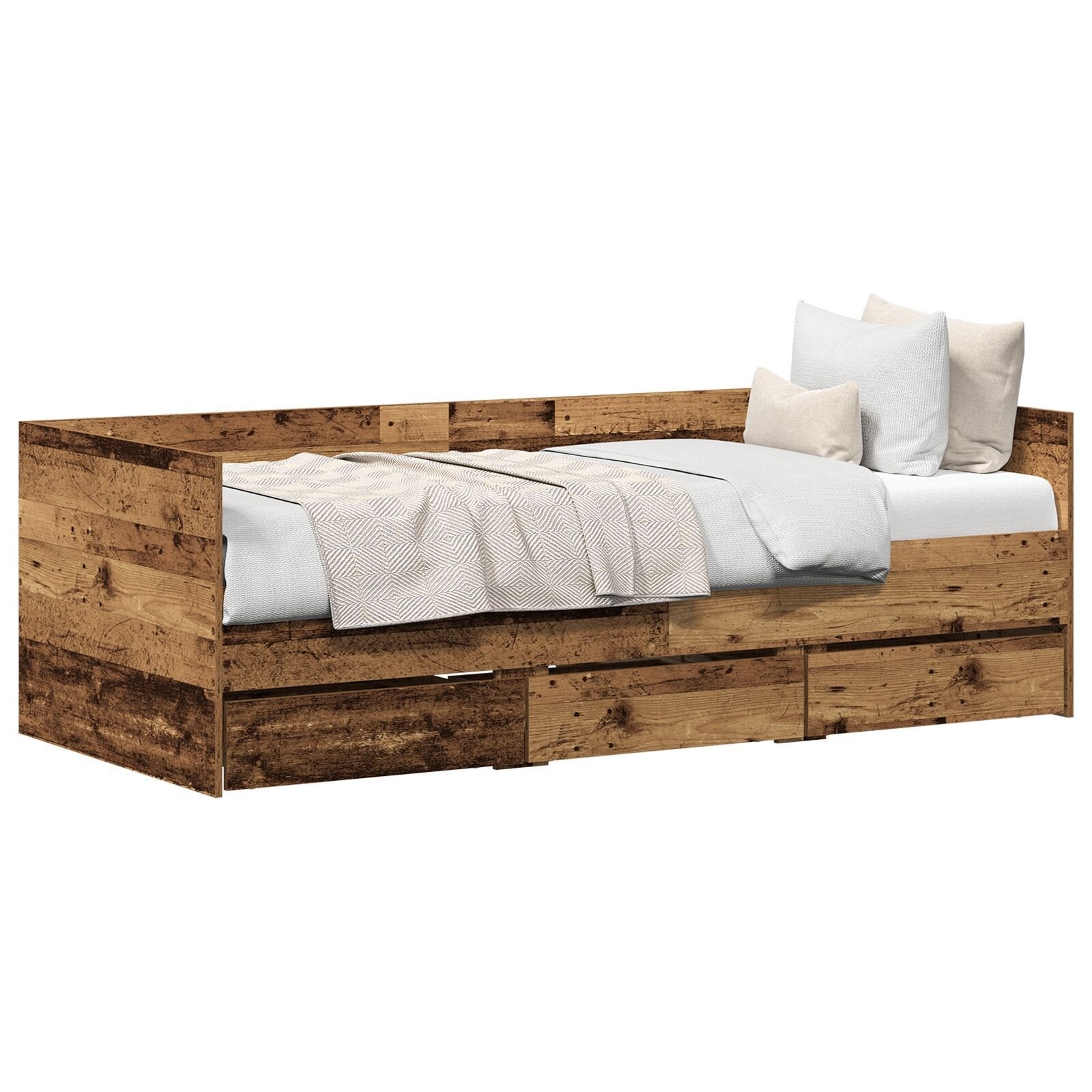 Dagbed Gammelt tre Konstruert tre 90 x 190 cm Solid Dagbed