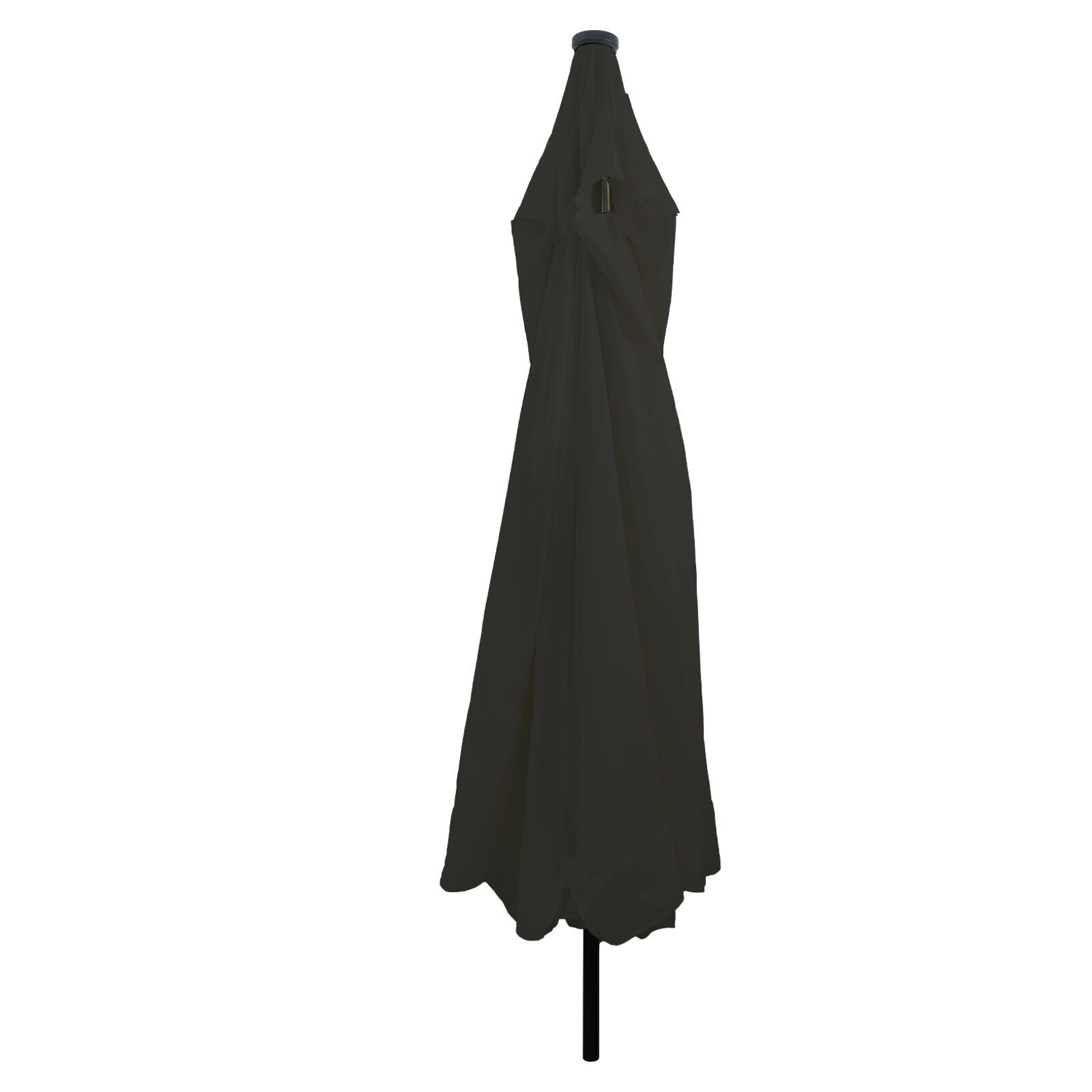 Hageparasol med LED-lamper 395x245 cm Svart