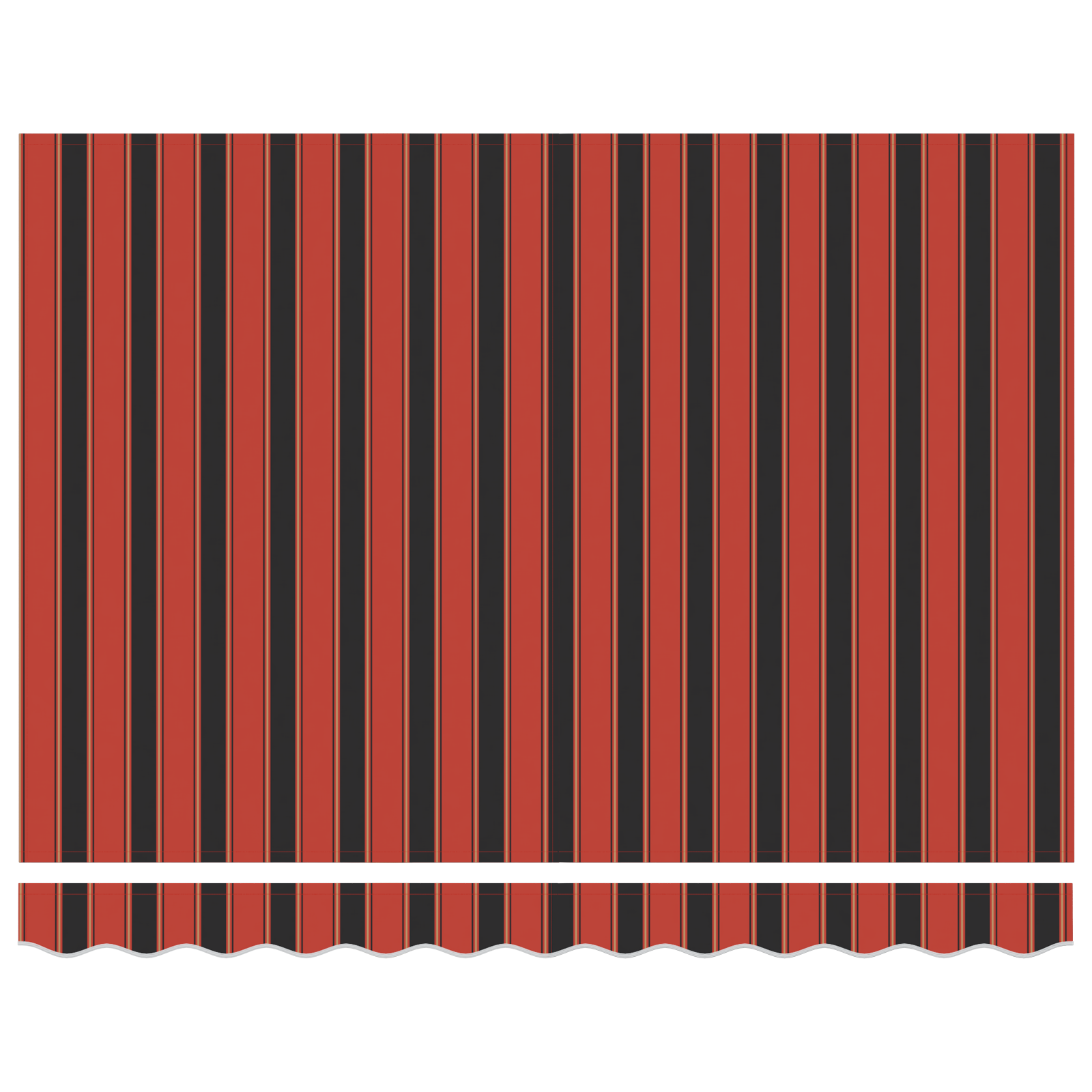 Innvendbar Markise Stripete Oransje og Brunt 350 x 250 cm stoff