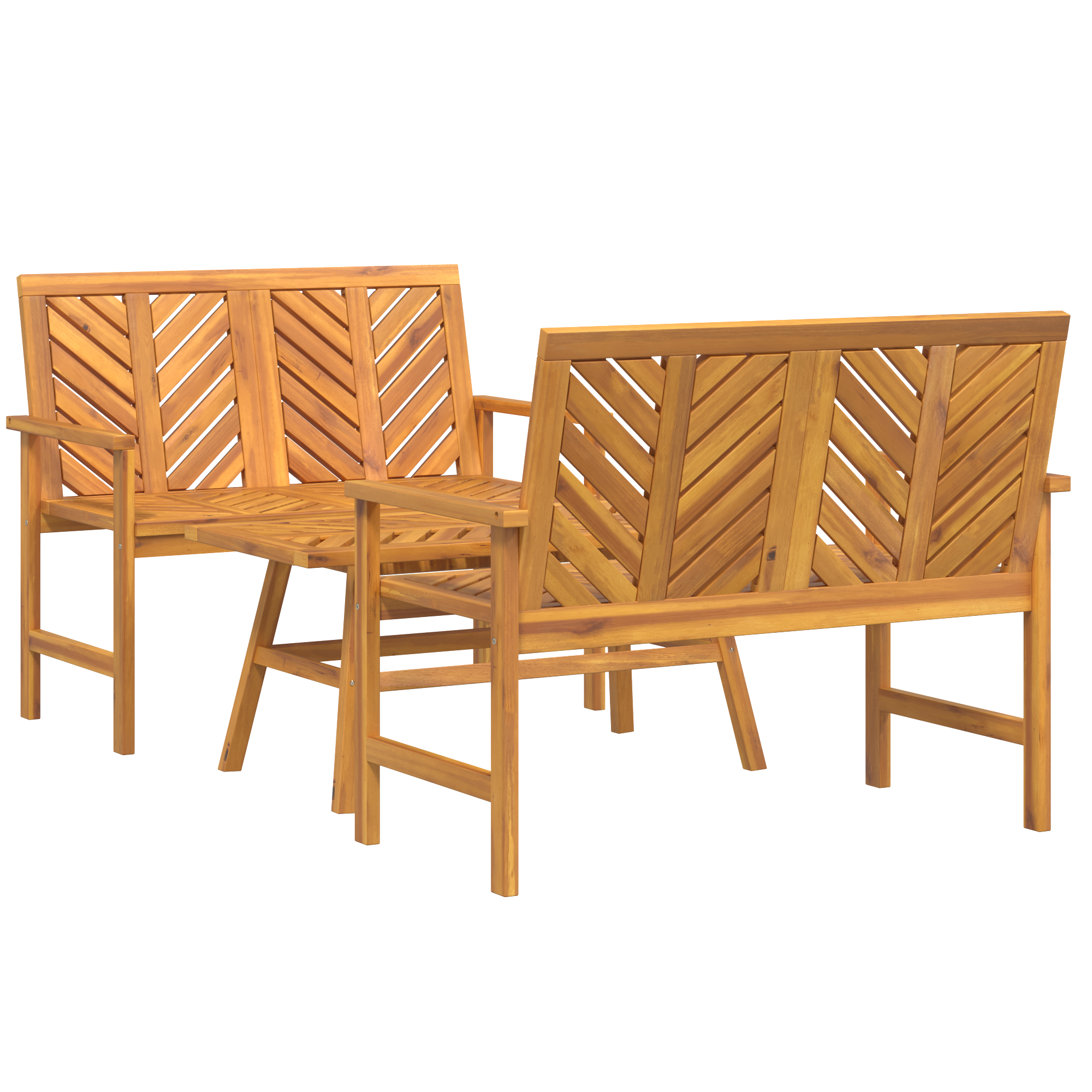 3 Delt Hage Lounge Sett Massivt Tre Acacia