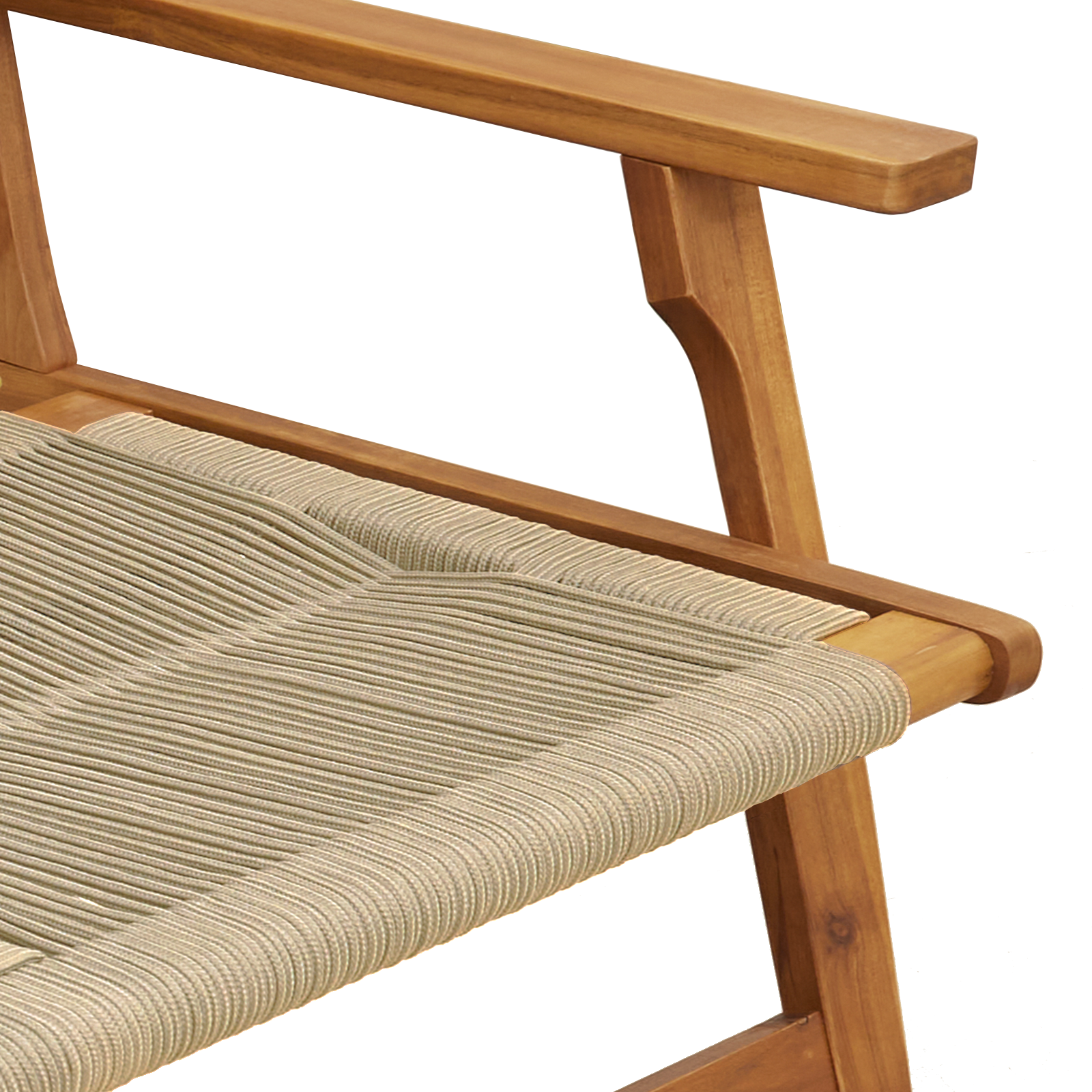 Hagemøbler med Bordsett - 3 Deler i Beige Massivt Akasietre