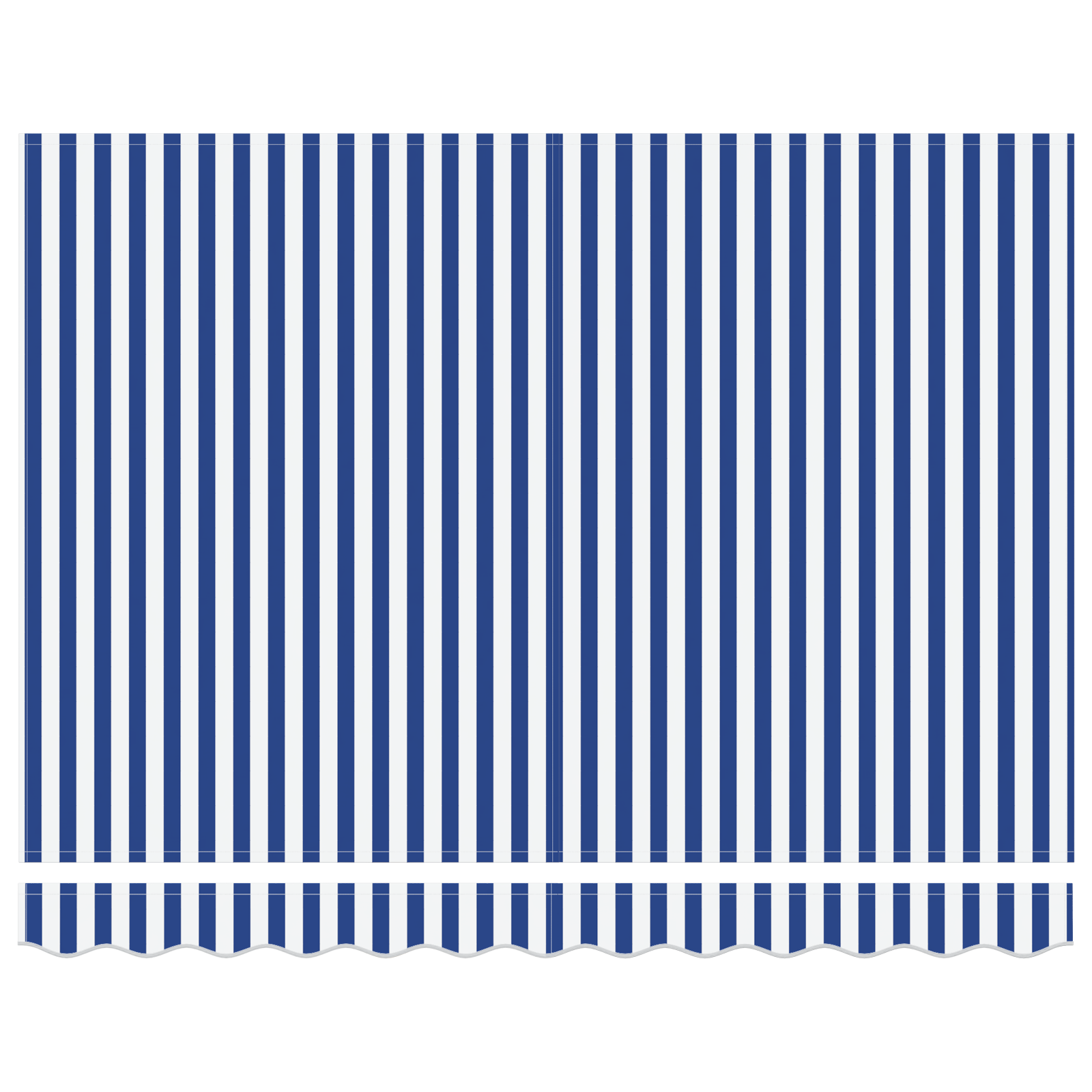 Innvendbar Markise Blå og hvite striper Stor