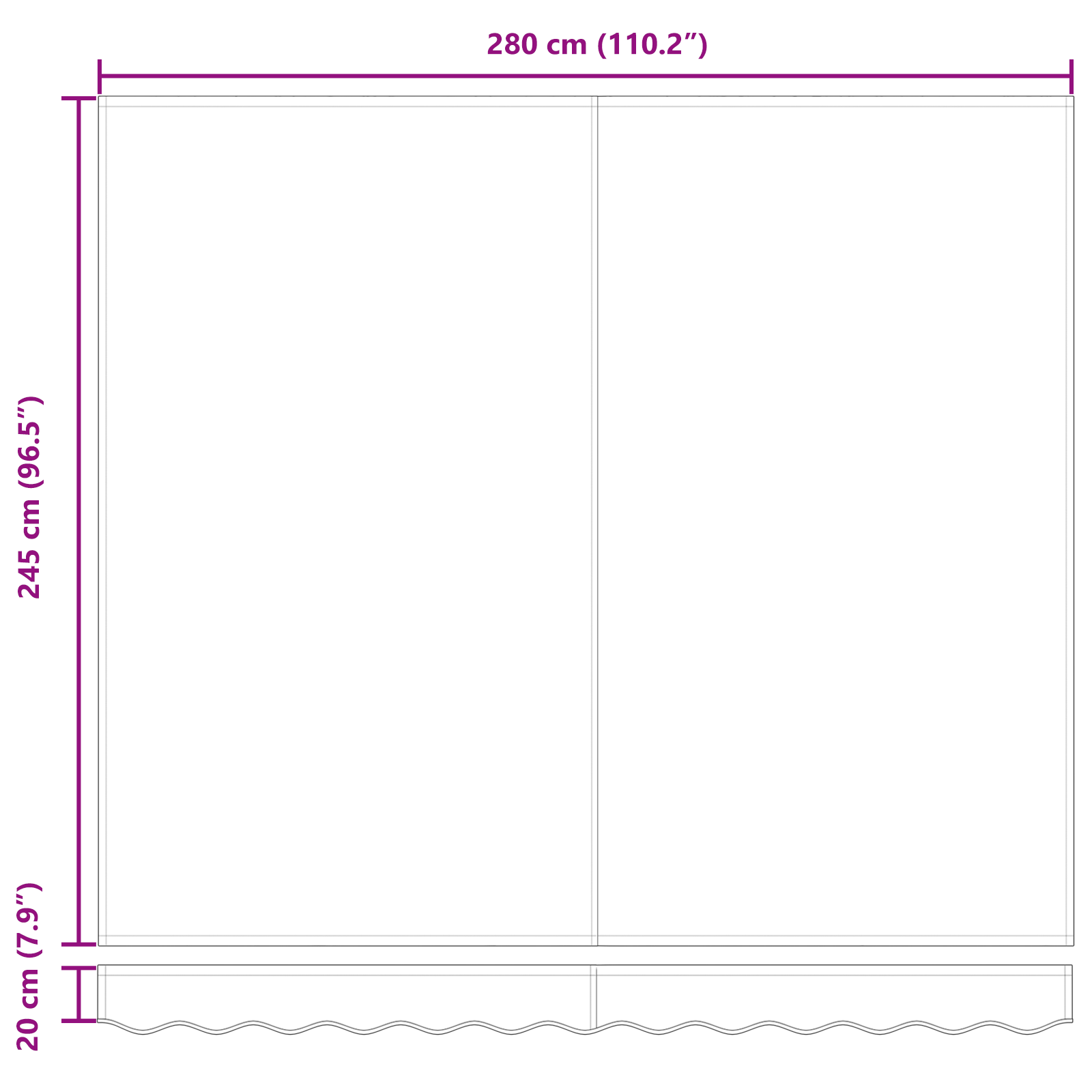 Automatisk Uttrekkbar Markise Gul og Oransje 300x250 cm