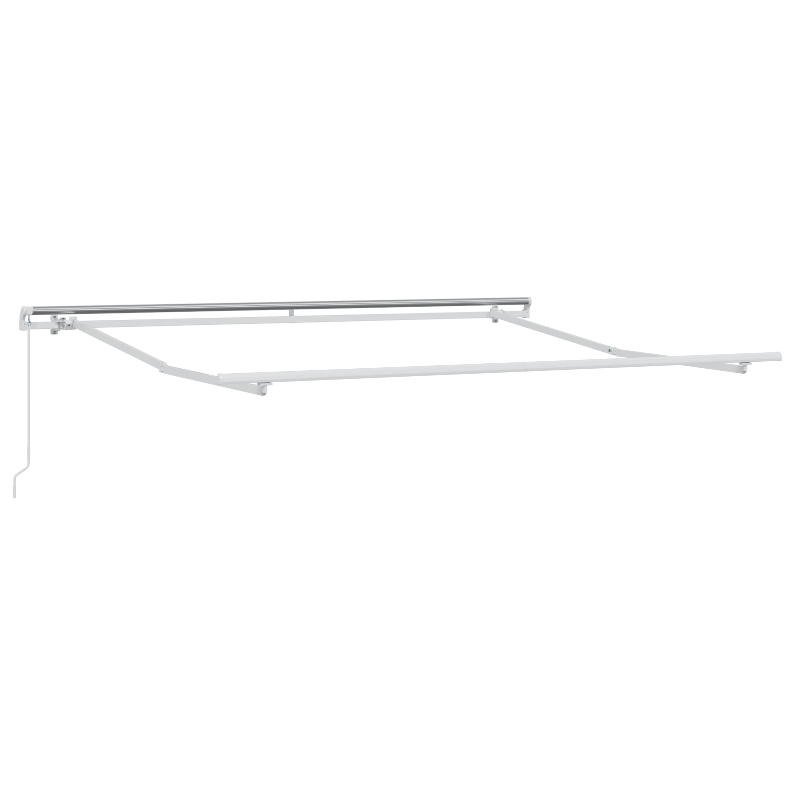 Manuell uttrekkbar markise med flerfargede striper 350x250 cm