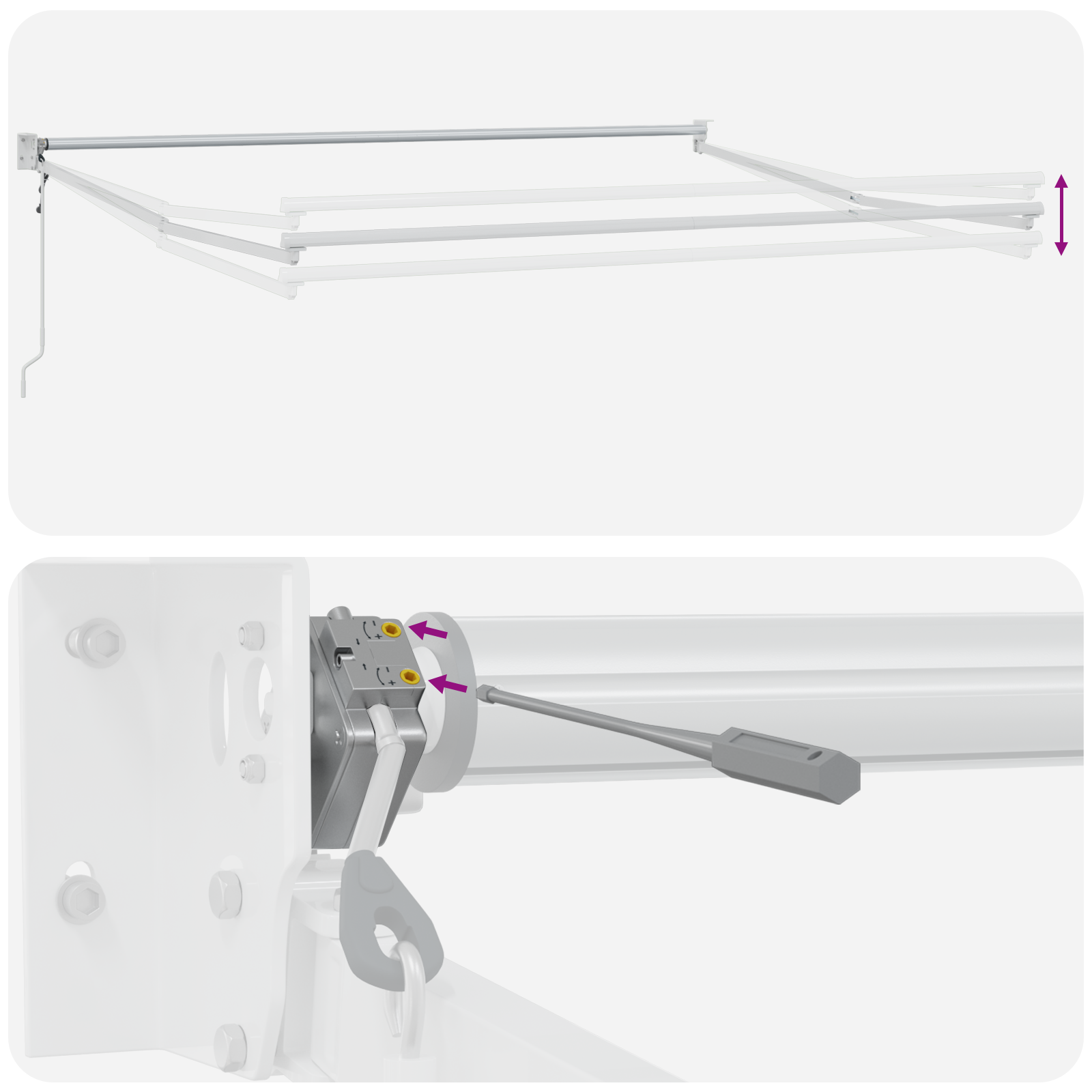Automatisk Uttrekkbar Markise Grøn og Gul 350x250 cm