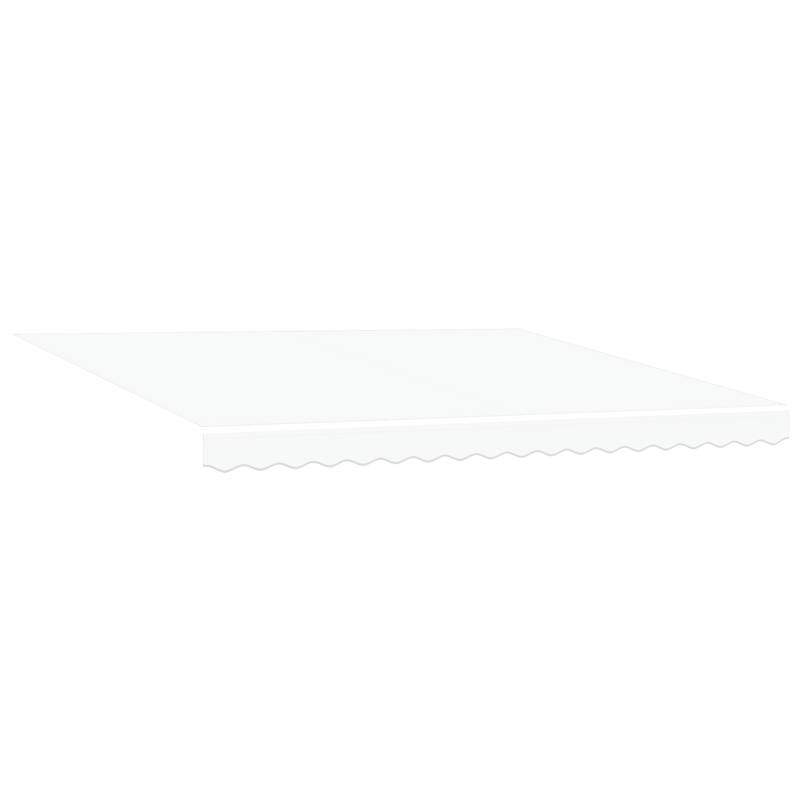 Manuell Uttrekkbar Markise Hvit 400x300 cm