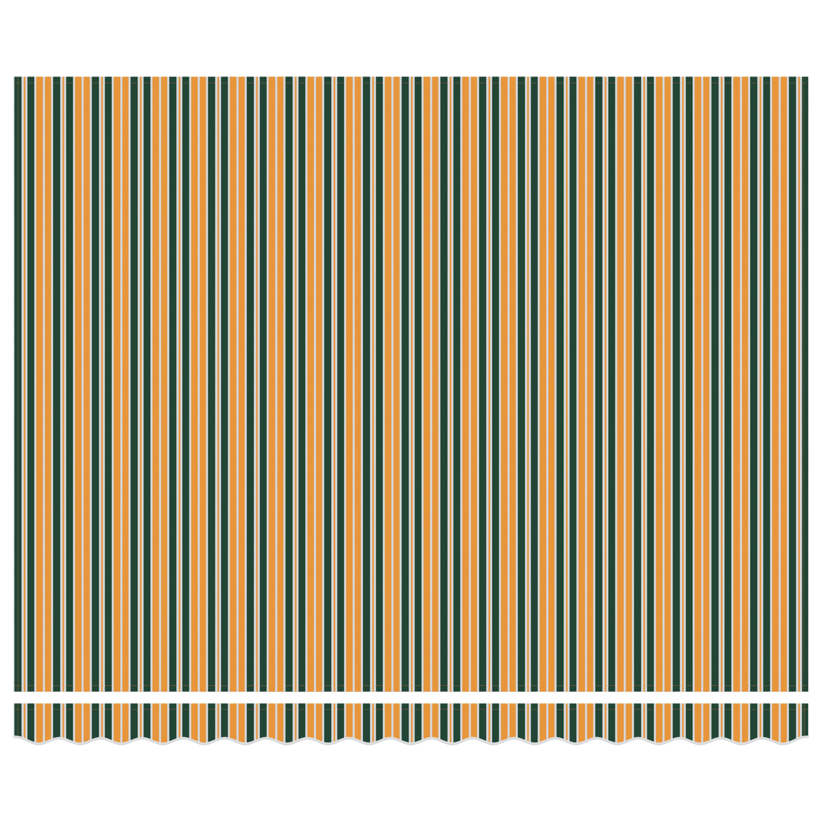 Automatisk Uttrekkbar Markise Grønn og Gul 400x300 cm