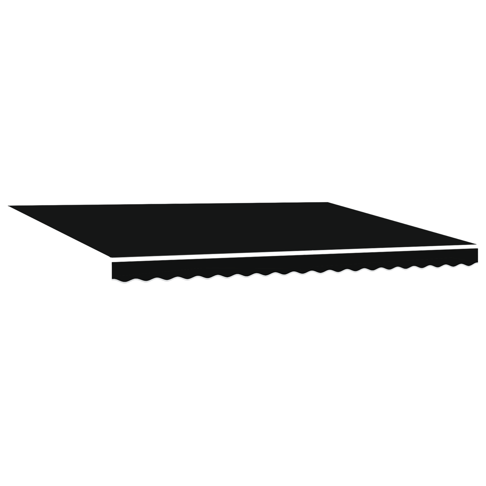 Manuell Uttrekkbar Markise Svart 450x300 cm