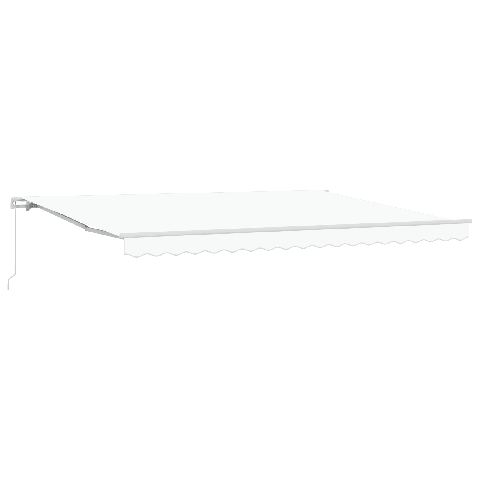 Manuell Uttrekkbar Markise Hvit 450x300 cm