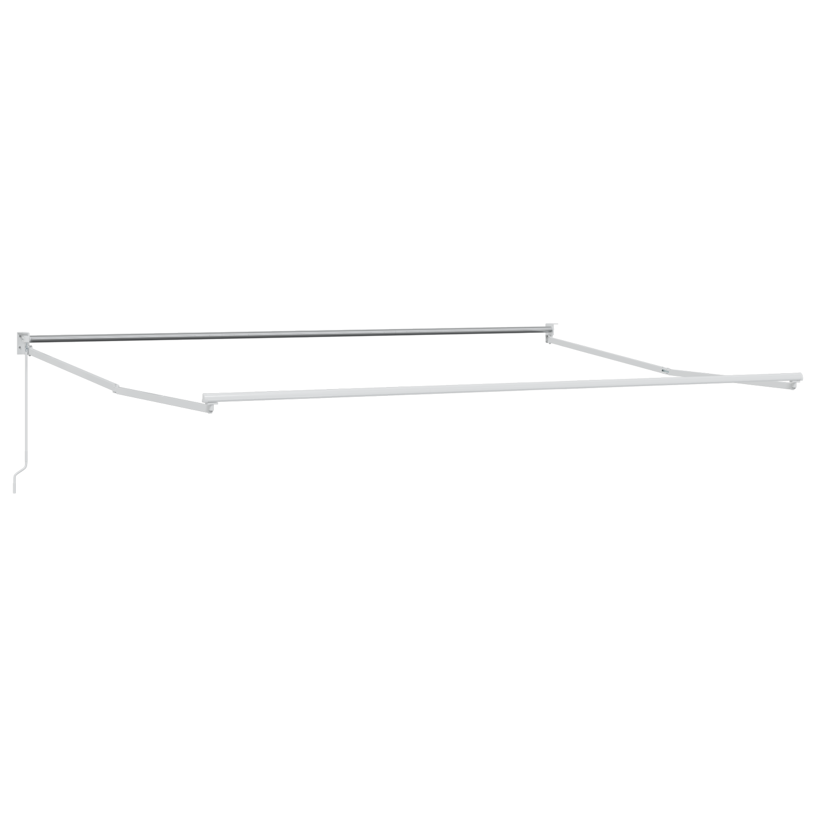Manuell Uttrekkbar Markise Hvit 450x300 cm