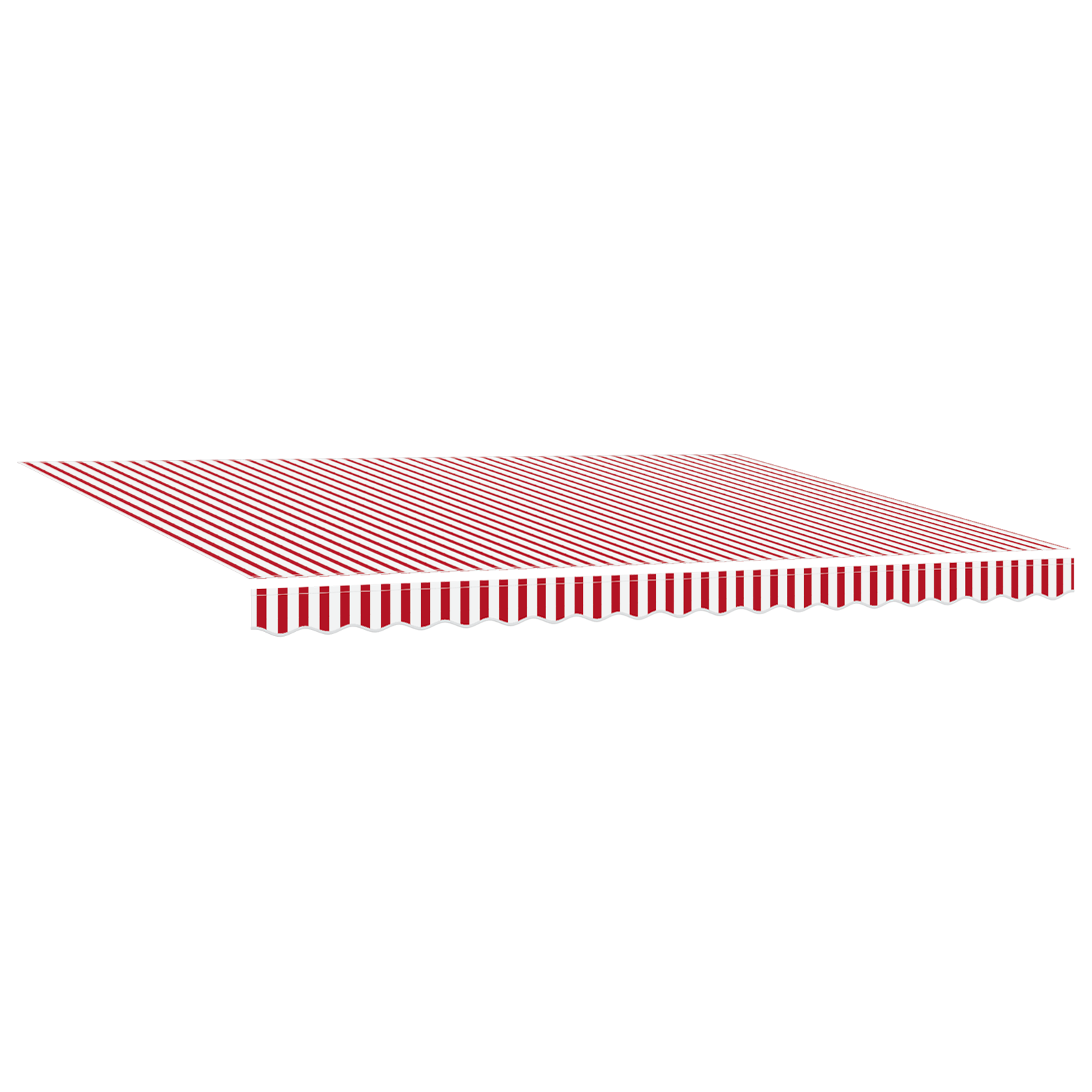 Manual Uttrekkbar Markise Rød og Hvit Stripe 450x350 cm