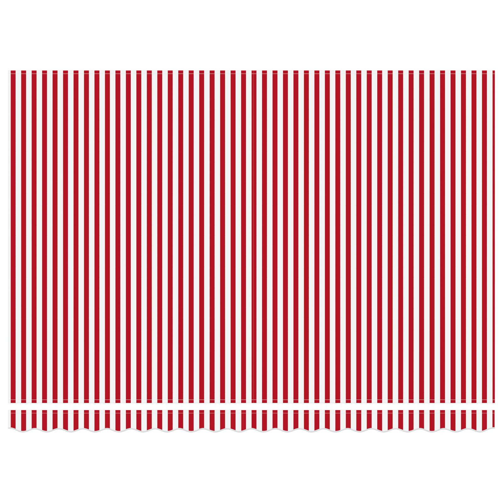 Manual Uttrekkbar Markise Rød og Hvit Stripe 450x350 cm