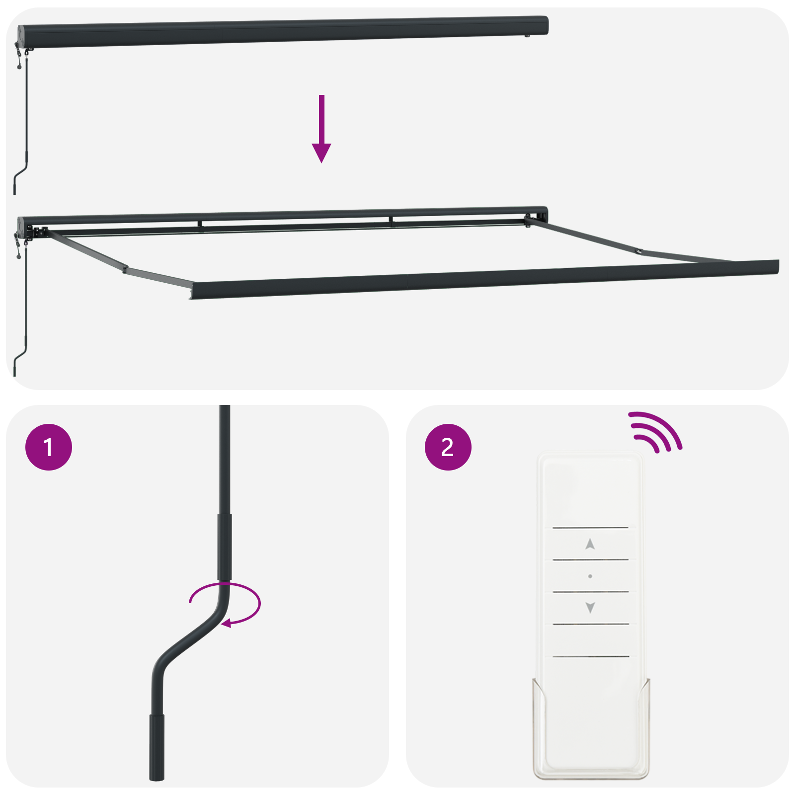 Automatisk Uttrekkbar Markise Gul og Oransje 500x300 cm