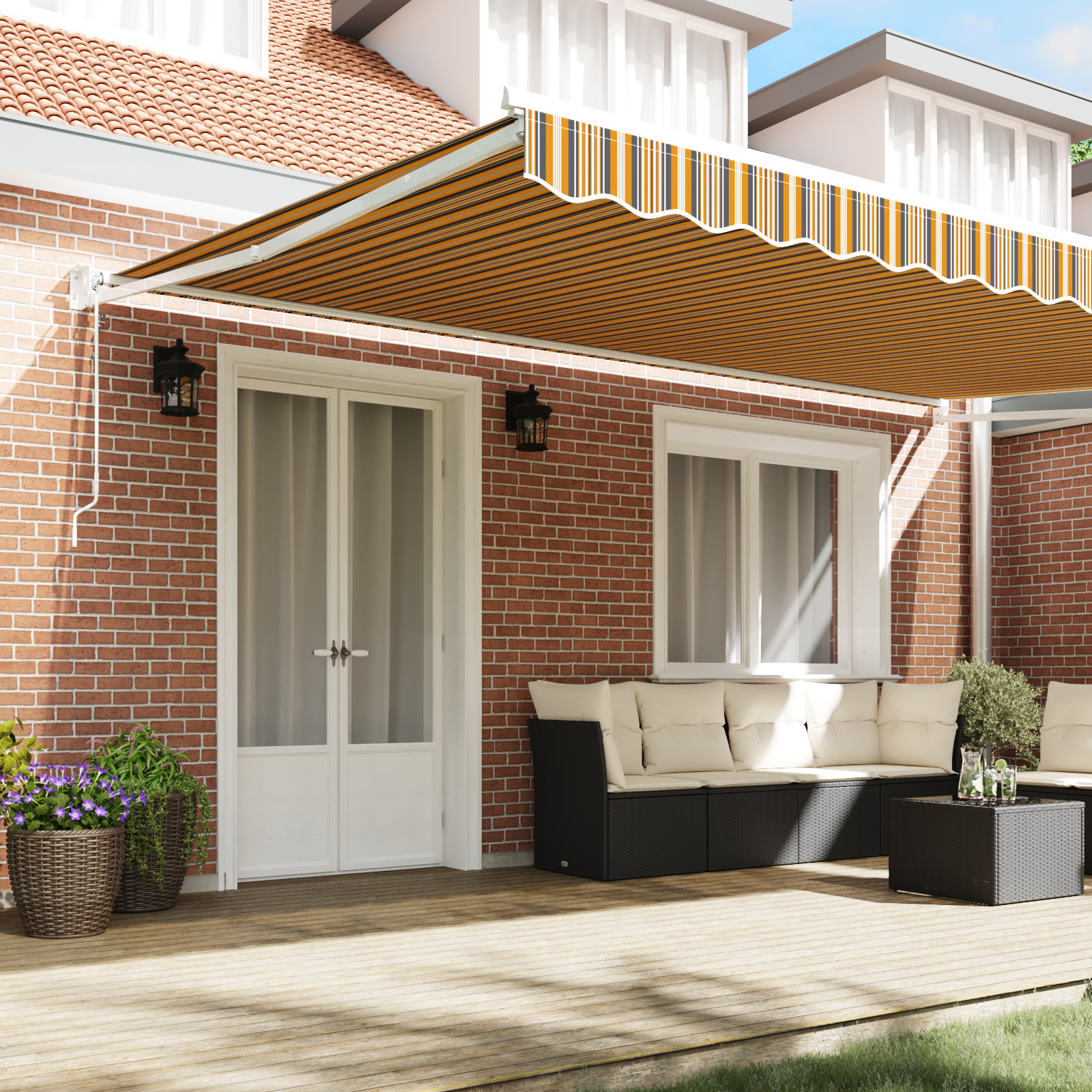 Innvendbar Markise Flerfarget 500x300 cm Stoff