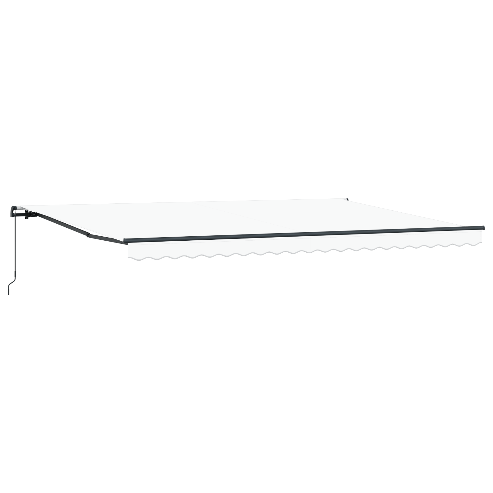 Manuell Uttrekkbar Markise Hvit 500x300 cm