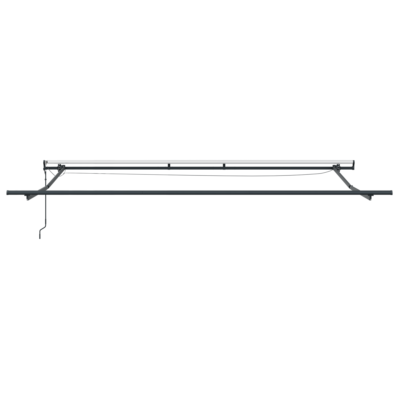 Automatisk Uttrekkbar Markise med LED Hvit 500x300 cm