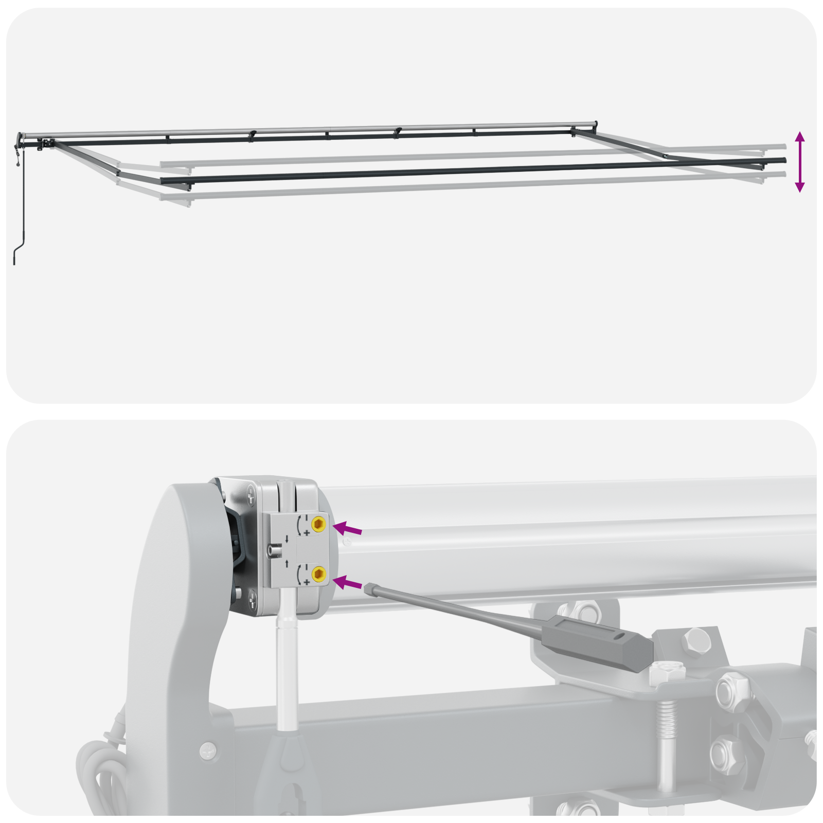 Automatisk Uttrekkbar Markise Gul og Oransje 600x300 cm