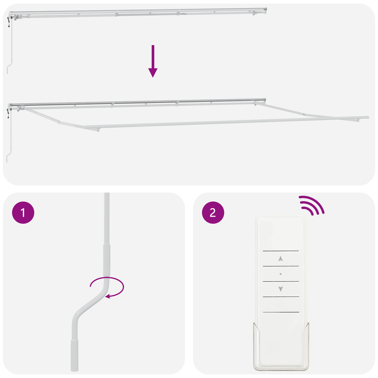 Automatisk Uttrekkbar Markise med Flerfargede Striper, 600x300 cm