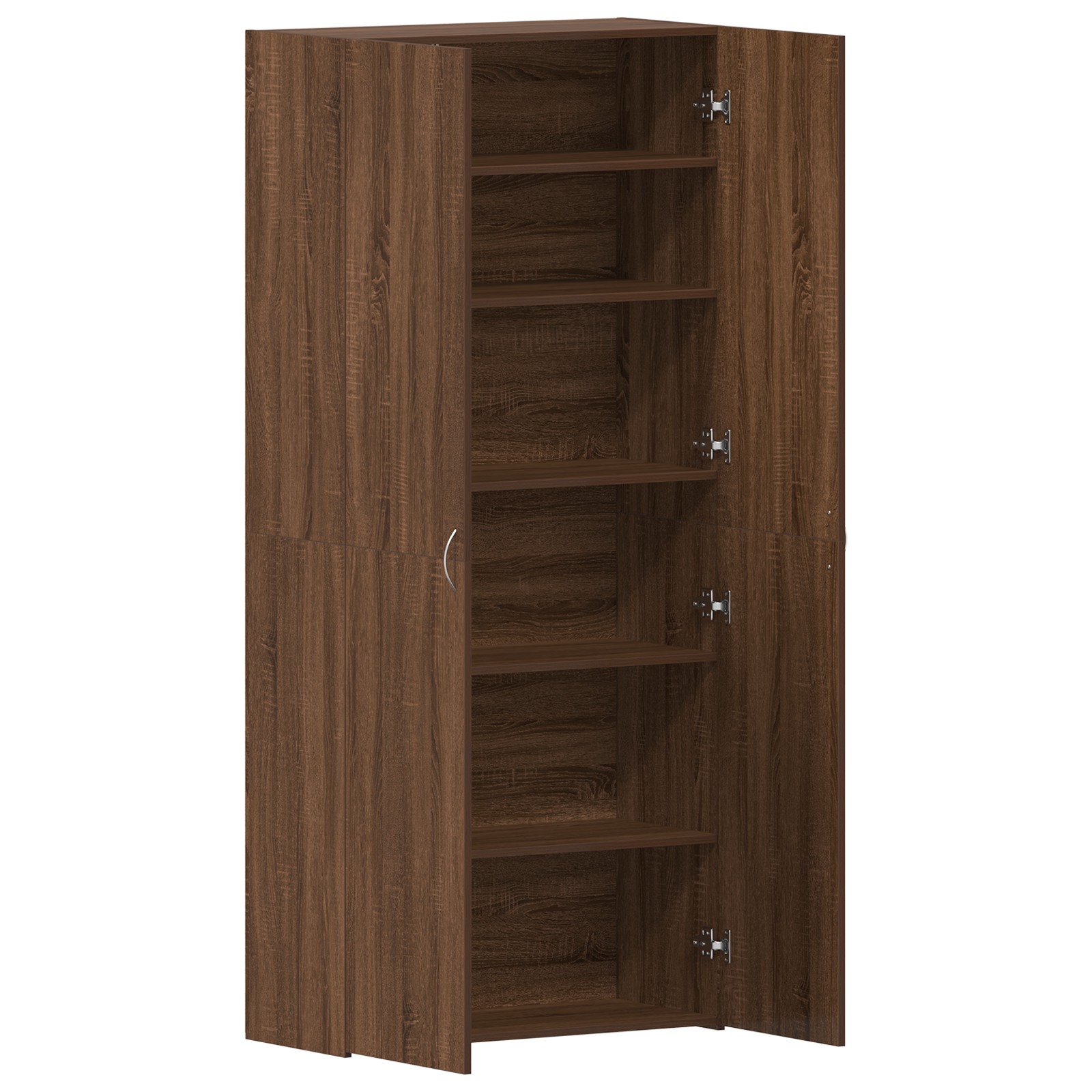 Skohylle Brun Eik 80x35,5x180 cm Konstruert Tre
